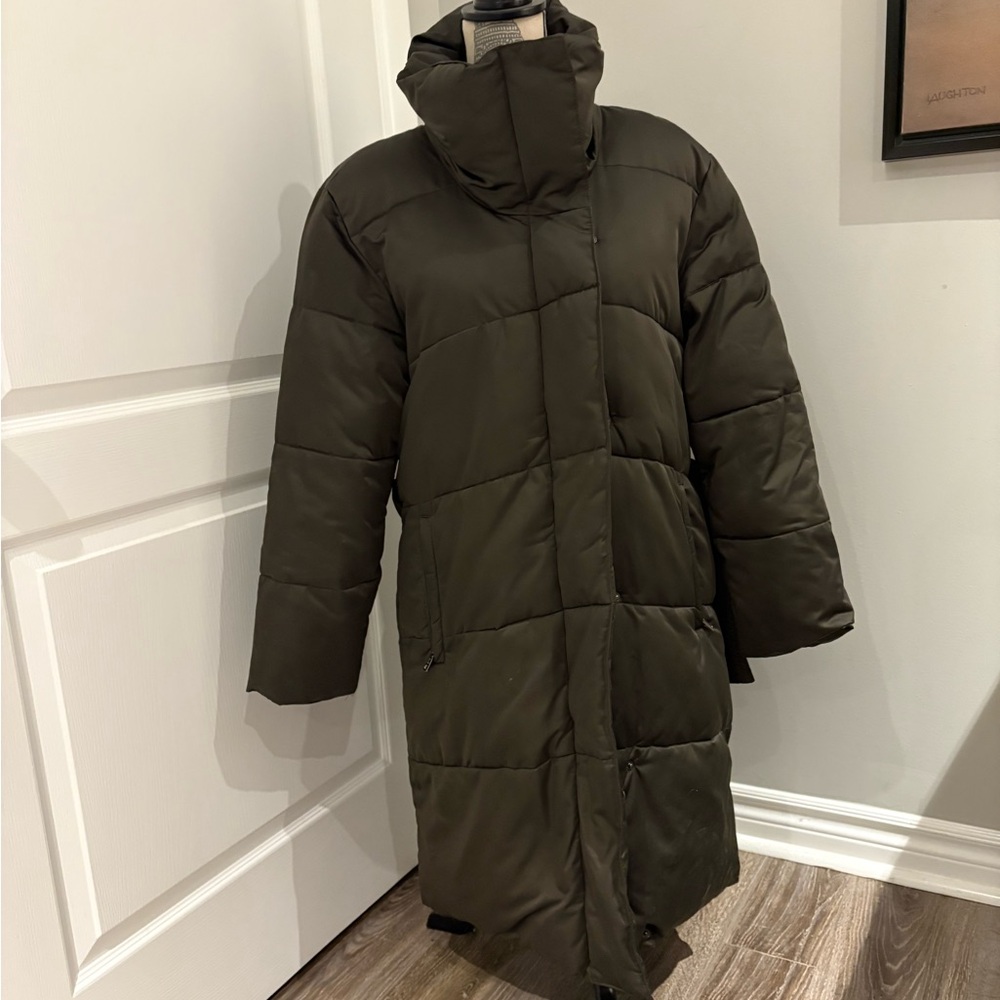 Olive Green Puffer Coat